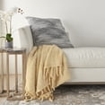 thumbnail image 3 of Mina Victory Life Styles Woven Ribbon Loops Polyester Throw Pillow - Gray, 3 of 5