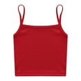 thumbnail image 2 of Haitryli Girls Sport Bra Basic Cami Kids Spaghetti Straps Tank Sleeveless Crop Top Ballet Dance Vest Red L/中码, 2 of 7