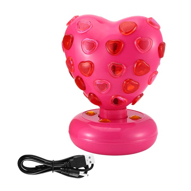 Lámpara LED con forma de corazón, adorno de iluminación blanca, lámpara decorativa para mesita de noche, lámpara decorativa de escritorio para regalo,