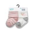 thumbnail image 2 of Carter's Child of Mine Infant Girl Folded Cuff Socks, 6 Packs, Sizes 0-6 Months, 2 of 2