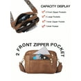 thumbnail image 4 of Small Crossbody Bags for Women, Vegan Leather Shoulder Purse with Adjustable Wide Strap, Lightweight Multi-Pocket Everyday Crossbody Bag, 4 of 6