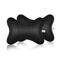 thumbnail image 1 of Almohada cervical DS para coche. Estilo distintivo: piel sintética negra, x2, 1 of 7
