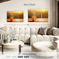 thumbnail image 3 of Elephant Stock Sunset Coffee Wall Art - Horizontal Multi Panel Canvas - 3 Piecedining Room Wall Decor - Photography Food And Drink Multi Panel - Orange And Brown Decor - 45" x 28", 3 of 4