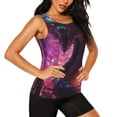 thumbnail image 2 of Balery Neon Futuristic Dragon Camiseta sin mangas estampada ligera para mujer, tops de entrenamiento sin mangas, camisetas de yoga transpirables de secado rápido.-XX-Large, 2 of 7