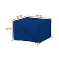 thumbnail image 4 of COVERS&ALL Square Ottoman Cover, Heavy Duty 18 Oz Waterproof UV & Weather Resistant Patio Garden Furniture Stool Protector Indoor Outdoor with Air Vents & Drawstrings (21" L x 21" W x 17" H, Blue), 4 of 6