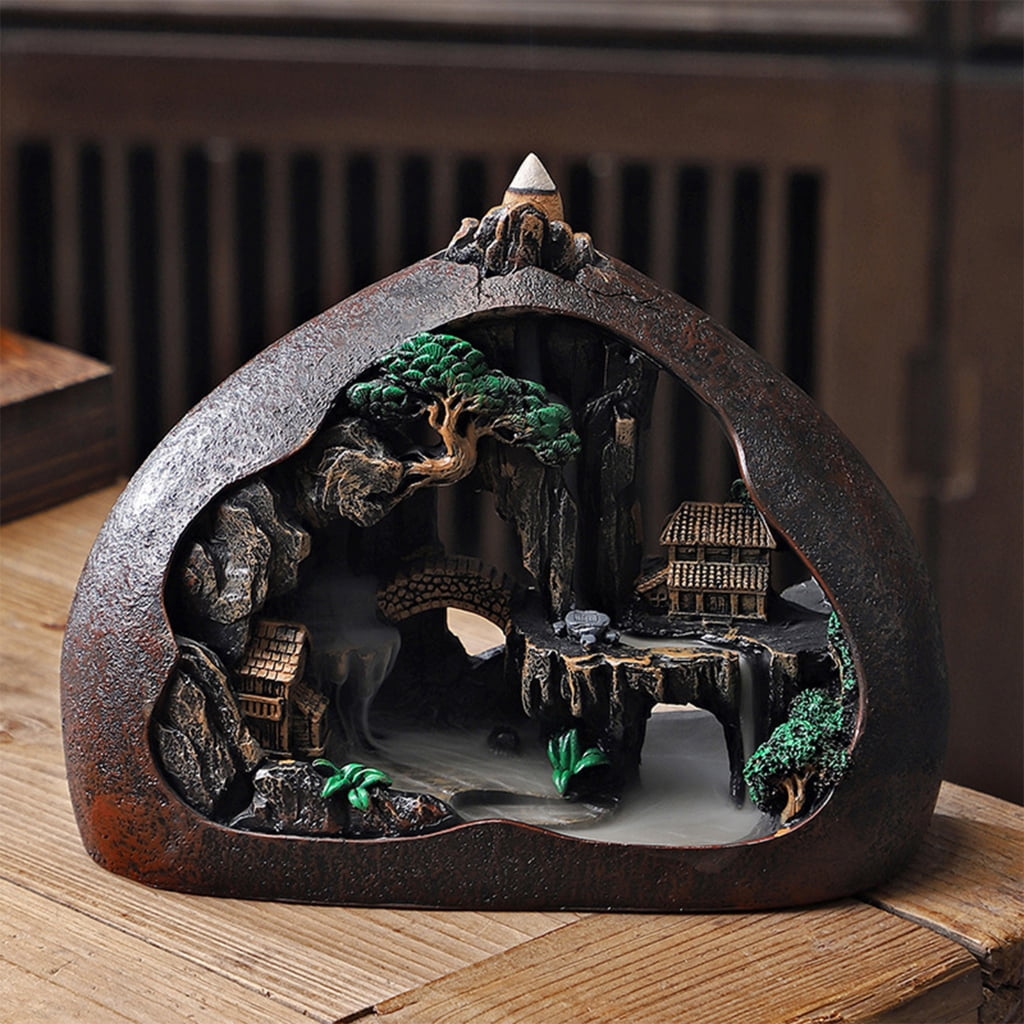 Oasiva Mountain Backflow Incenses Holders Burners Aromatherapys Ornament Home Decors