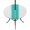 Teal, variant on Round Outdoor Tablecloth with Umbrella Hole and Zipper, Valentines Day, Fitted Table Cover with Elastic Edge for 45-54 Inch, Minimalist Pink Stripes Solid Color Waterproof Patio Tablecoths for Picnic