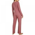 thumbnail image 4 of Sunsent Women's Comfortable Pajama Sets Soft Long Sleeve Top & Pants Sleepwear Pjs Sets, 4 of 7