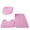 H007- Pink, variant on Purple Bathroom Floor Mats, 20X33 In, Contour Bath Rugs for Toilet, Toilet Cover Set, Toilet Seat Cover, 3 Set, Soft Fluffy Texture, Absorbent Home Placement