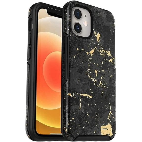 OtterBox Symmetry Clear Series Case for iPhone 12 Mini, Non-Retail Packaging - Enigma Black/Enigma Graphic