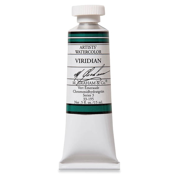 M. Graham Artists' Watercolor - Viridian, 15 ml tube