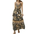thumbnail image 1 of Birdeem Robe Mini Moulante pour Femmes à Imprimé, Sans Manches, Unie, Décontractée, Confortable, Tunique à Col en V, 1 of 6