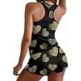 thumbnail image 4 of RKSTN Ensembles de Pyjama pour Femmes 2 Pcs Ensemble Imprimé Saint-Valentin Taille Élastique Shorts Pyjamas Doux Confortables, 4 of 5