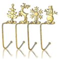 thumbnail image 1 of Christmas Stocking Hanger For Mantel, Stocking Hook For Christmas Decoration Set 4, 1 of 4