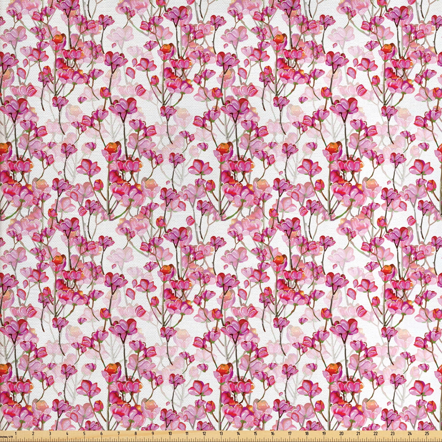 Cherry Blossom Fabric by The Yard, Bubbly Petals of Kawazu Type