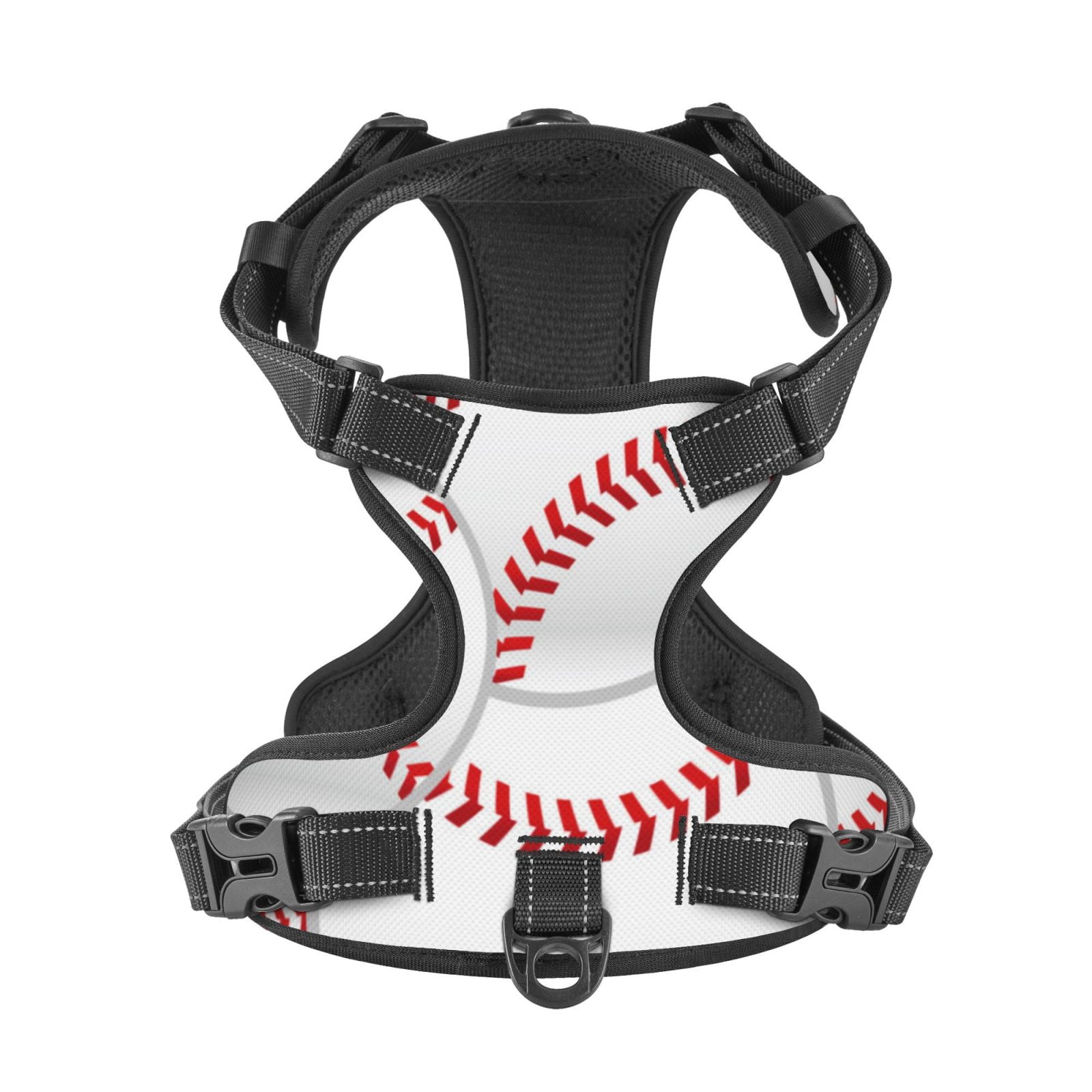 Kdxio Baseballs Print No Pull Dog Harness Adjustable Reflective Oxford Easy Control Medium Large Dog Harness for Training and Everyday-Small