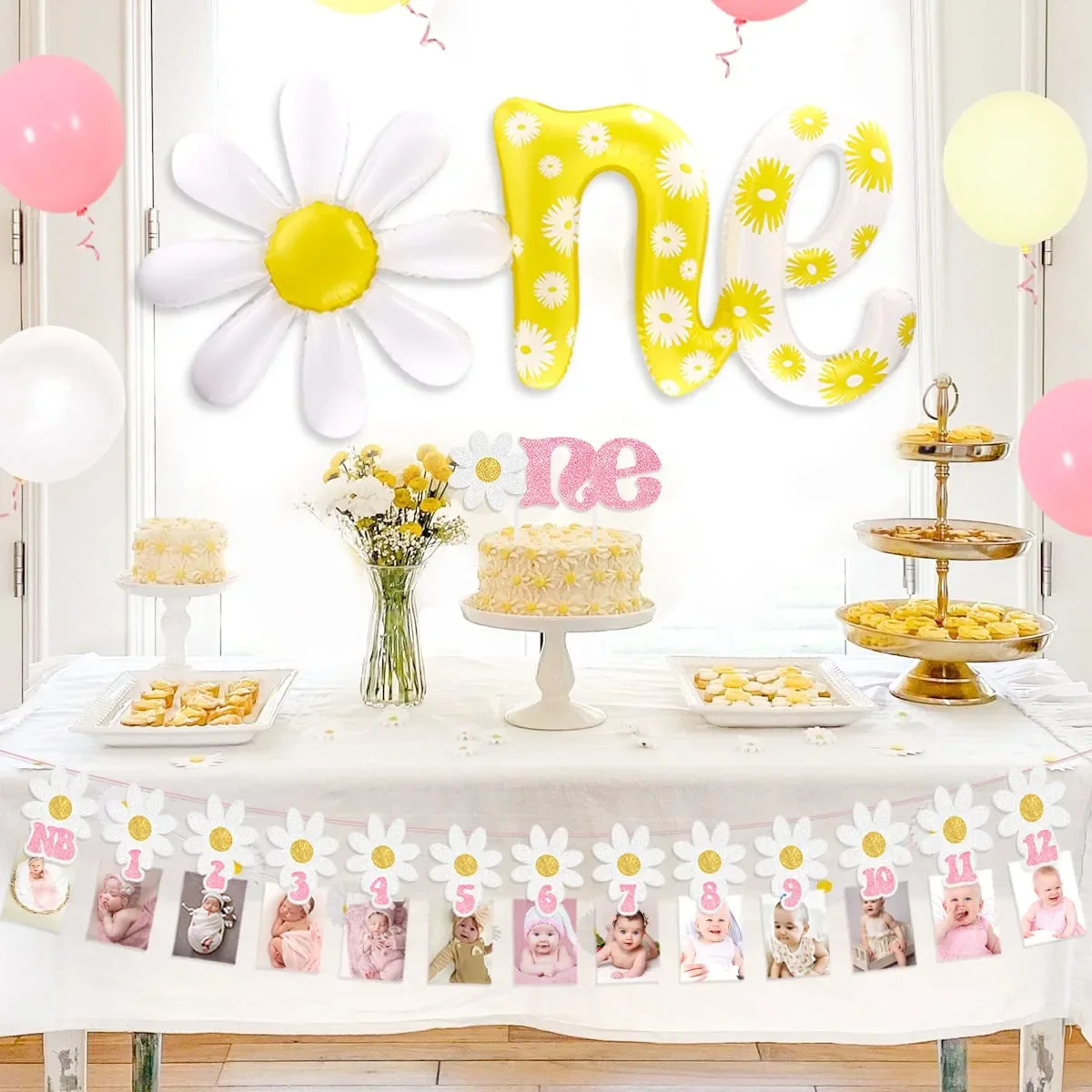 TRAHOO-Decoration Anniversaire 4 Ans, Boho Deco Anniversaire Pour