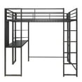 thumbnail image 4 of DHP Abode Full Size Metal Loft Bed, Black, 4 of 10