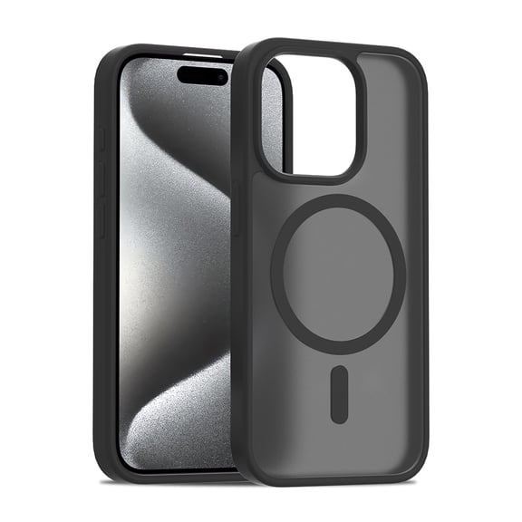 Matte Frosted Soft Edge Magnetic Cell Phone Case Cover For iPhone 15 Pro
