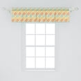 thumbnail image 2 of Ambesonne Geometric Window Valance, Scandinavian Square Art, 54" X 12", Turquoise Dark Orange, 2 of 3