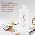 thumbnail image 5 of Native Body Wash for Women & Men, Sulfate Free, Coconut & Vanilla, 36 fl oz, 5 of 12