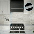 thumbnail image 6 of Akicon 30 inch Kitchen Range Hood with 600 CFM, Stainless Steel Wall Mounted Ducted Range Hood, 3 Speed Fan with LED Light, Powerful Vent Motor, Jet Black with Nickel, 6 of 7