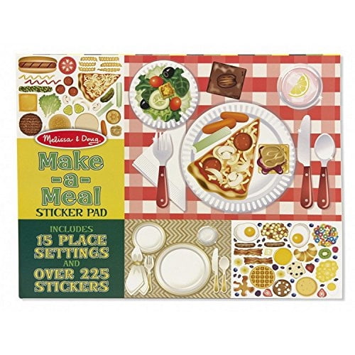 Melissa & Doug Sticker Pad - Make-a-Meal 225+ Pegatinas de comida