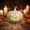 White, variant on White LED Light-Up Pumpkin Decor, Vintage Halloween Pumpkin with Smiling Face for Fall Porch, Yard, and Indoor Spooky Atmosphere