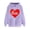 Purple, variant on Womens Hoodies Pullover Graphic Printed Sweatshirts Hooded Pullover Tops Valentine's Day Long Sleeve with Pockets