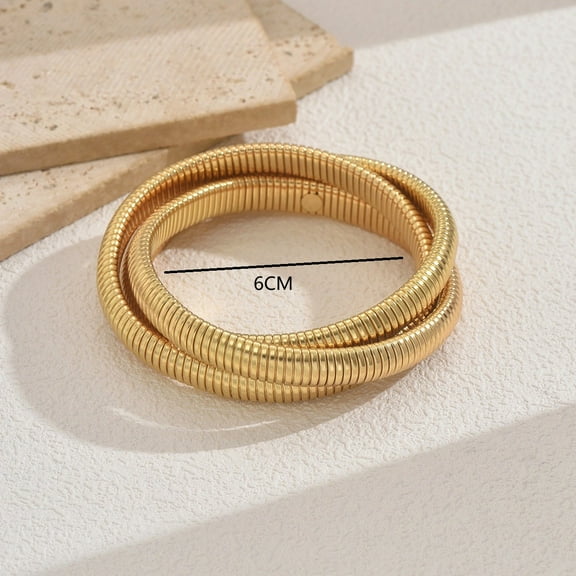 Stylish Triple Layer Snake Chain Bracelet Effortless Accessory for Any Event