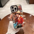 thumbnail image 1 of Étui Électroplaquée Anime One Piece Roronoa Zoro Straw Hat Luffy pour iPhone 15 14 Plus 15 14 13 12 11 Pro X TP Max 7 8 Plus, 1 of 1