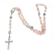 WINDLAND Colorful Crystal Bead Rosary Necklaces Cross Pendant Catholic Religious Necklace