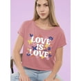 thumbnail image 2 of Love Is Love Lgbtq Pride Tee Crop Tee Women's, 2 of 4