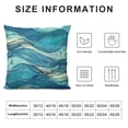 thumbnail image 5 of Orinice Waves Blue Sky Generative Art Abstract Graphic Decorative Pillow Cover 20x20in, 5 of 5