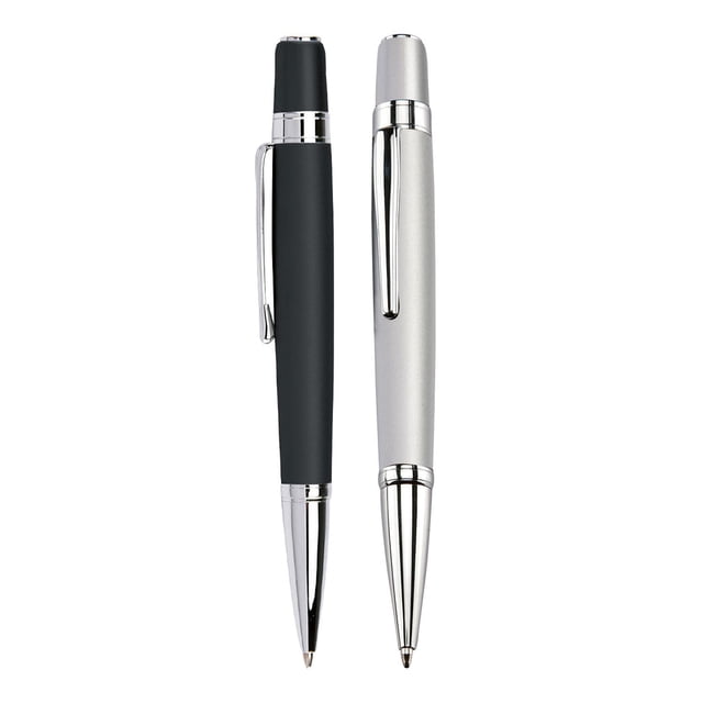 Paquete 200 piezas Bolígrafo Metálico con Estuche | Mecanismo Twist gris 1.2 x 12.1