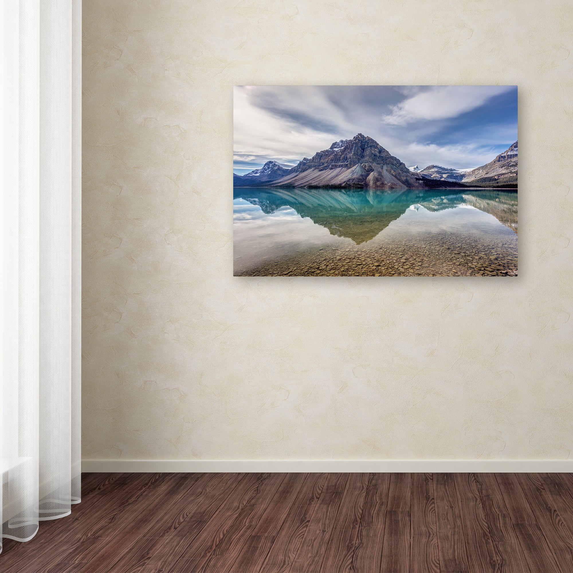 Trademark Fine Art 'Bow Lake Blue' Canvas Art by Pierre Leclerc