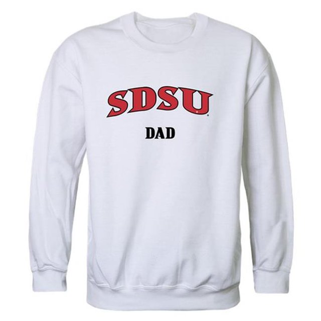 W Republic 562-177-WHT-03 Sweat-Shirt Col Rond pour Hommes San Diego State Aztecs Papa, Blanc - Large