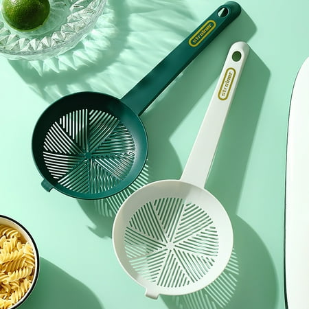 

GROFRY Colander Spoon Heat Resistant Flexible Food Grade Anti-scalding Space Saving Filter Plastic Long Handle Skimmer Spoon Kitchen Accessories