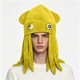 thumbnail image 2 of lcziwo Woman Funny Octopus Hat Cospaly Party Halloween Costume Plush Squid Caps, 2 of 7