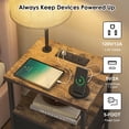 thumbnail image 3 of Mesa de noche Fixwal con lámpara y carga USB de 3 colores de luz, 3 of 8