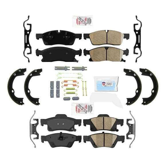 Ceramic Brake Pads Hardware Parking Shoes Fits for 11-20 Dodge Durango V6