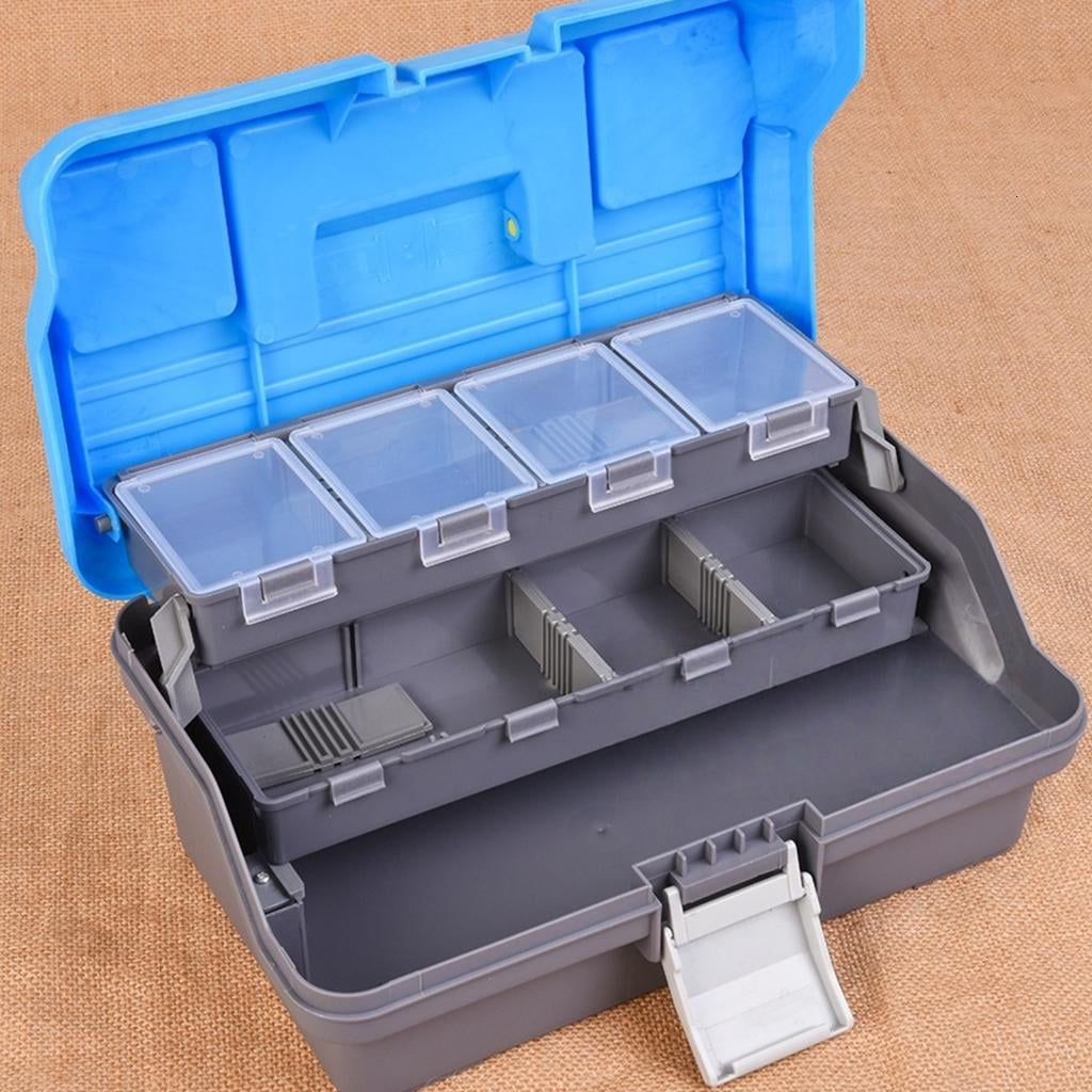 CEORPER 3 Layer Carp Fishing Tackle Box Internal Divider Container Box Fishing Hook Case