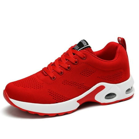 

huanledash Women Casual Running Jogging Fitness Sneakers Breathable Lace-up Anti Skid Shoes