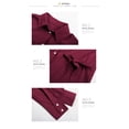 thumbnail image 3 of Women's Tie Front Lux Collar Long Sleeve Button Up, 3 of 5