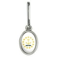 thumbnail image 1 of Rhode Island State Flag Antiqued Oval Charm Clothes Purse Suitcase Backpack Zipper Pull Aid, 1 of 4