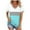Light Blue, variant on fatyb Womens V Neck Short Sleeve T-Shirts Color Block Loose Tee Casual Tops Summer Blouses for Women