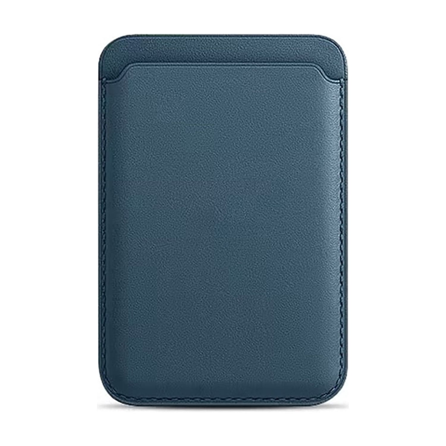 Genuine Leather Magnetic Card Organizer - Dark Blue
