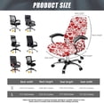 thumbnail image 7 of Renewold Red Heart White Office Chair Cover Decorative Rotating Chair Slipcover Stretch Soft Chair Protector Cover for Desk Computer Chair for Valentines Day Decor, L, 7 of 7