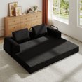 thumbnail image 5 of Bellemave 4-in-1 Folding Convertible Sofa Bed,Boneless Couch with Fixed-Shape Frame, Corduroy Loveseat Sleeper with Pull Out Bed, Floor Sofa Modular Futon Couch for Living Room Bedroom Lounge (Black), 5 of 8