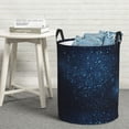 thumbnail image 5 of Goofa Blue Glitter Retro Printed Circular Hamper,Laundry Basket with Handles,Storage Baskets Foldable,Large Capacity Laundry Hamper-Small, 5 of 8